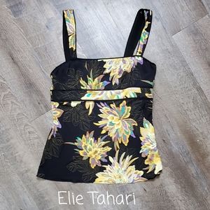 ELIE TAHARI SILK TOP, SIZE MEDIUM